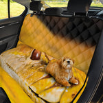 Yellow Python Snake Print Pet Car Back Seat Cover