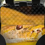 Yellow Python Snake Print Pet Car Back Seat Cover