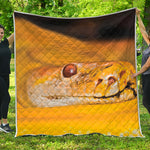 Yellow Python Snake Print Quilt