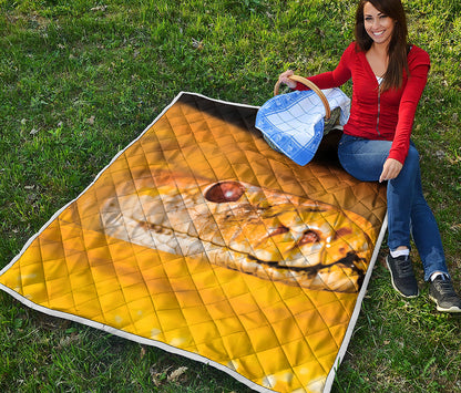Yellow Python Snake Print Quilt