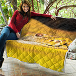 Yellow Python Snake Print Quilt