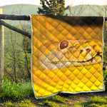 Yellow Python Snake Print Quilt