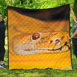 Yellow Python Snake Print Quilt