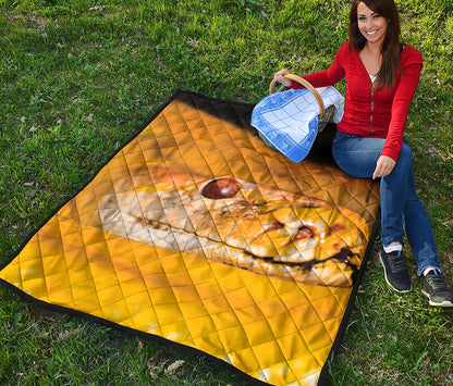 Yellow Python Snake Print Quilt