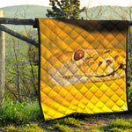 Yellow Python Snake Print Quilt
