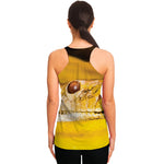 Yellow Python Snake Print Women's Racerback Tank Top