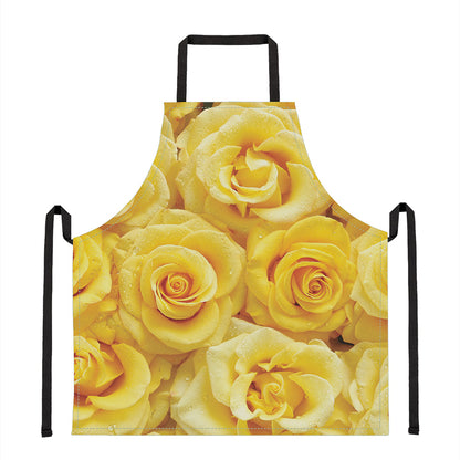 Yellow Rose Print Apron