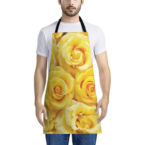 Yellow Rose Print Apron