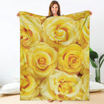 Yellow Rose Print Blanket