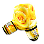 Yellow Rose Print Boxing Gloves