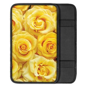 Yellow Rose Print Car Center Console Cover