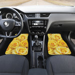 Yellow Rose Print Front Car Floor Mats