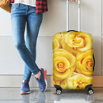 Yellow Rose Print Luggage Cover