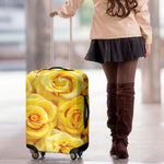 Yellow Rose Print Luggage Cover