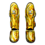 Yellow Rose Print Muay Thai Shin Guard