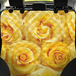 Yellow Rose Print Pet Car Back Seat Cover