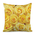 Yellow Rose Print Pillow Cover