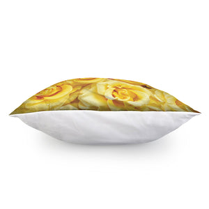 Yellow Rose Print Pillow Cover