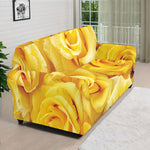 Yellow Rose Print Sofa Cover