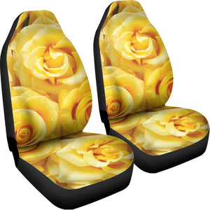 Yellow Rose Print Universal Fit Car Seat Covers