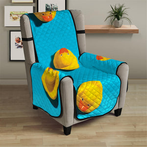 Yellow Rubber Ducks Print Armchair Protector