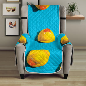 Yellow Rubber Ducks Print Armchair Protector