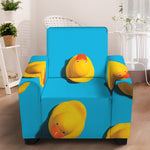 Yellow Rubber Ducks Print Armchair Slipcover