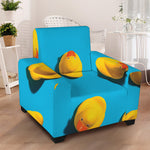 Yellow Rubber Ducks Print Armchair Slipcover