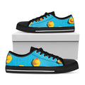 Yellow Rubber Ducks Print Black Low Top Sneakers