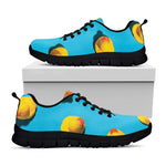 Yellow Rubber Ducks Print Black Sneakers