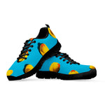 Yellow Rubber Ducks Print Black Sneakers