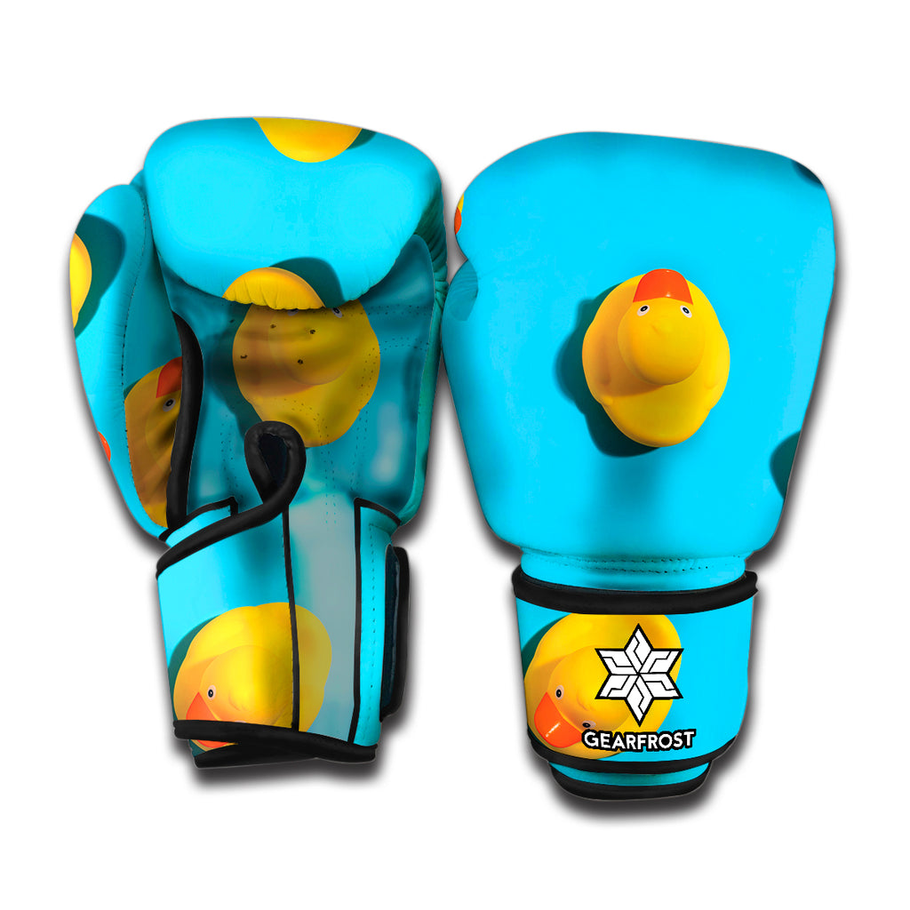 Yellow Rubber Ducks Print Boxing Gloves