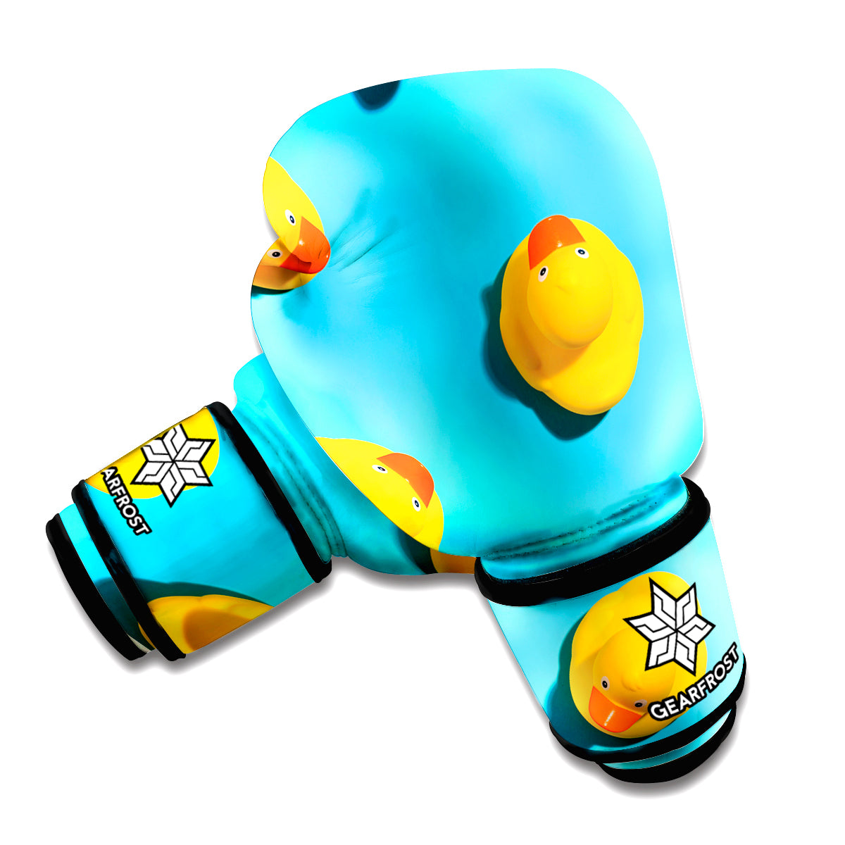 Yellow Rubber Ducks Print Boxing Gloves