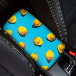 Yellow Rubber Ducks Print Car Center Console Cover