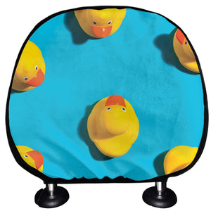 Yellow Rubber Ducks Print Car Headrest Covers