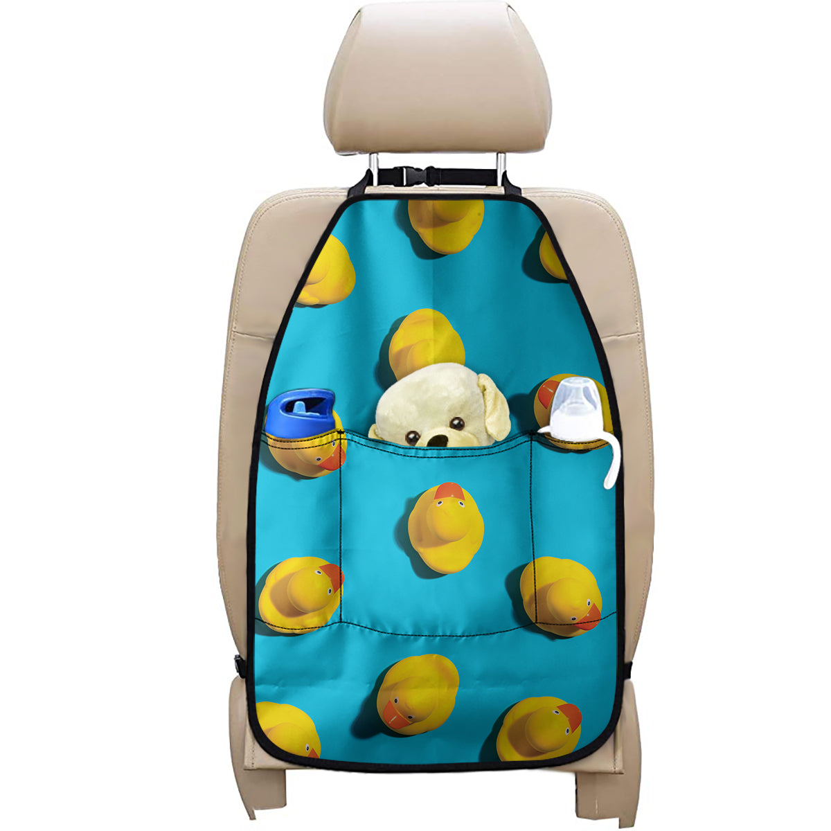 Yellow Rubber Ducks Print Car Seat Organizers