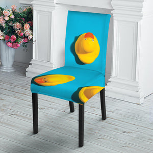 Yellow Rubber Ducks Print Dining Chair Slipcover