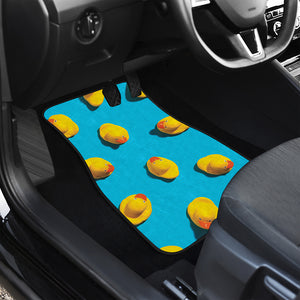 Yellow Rubber Ducks Print Front and Back Car Floor Mats