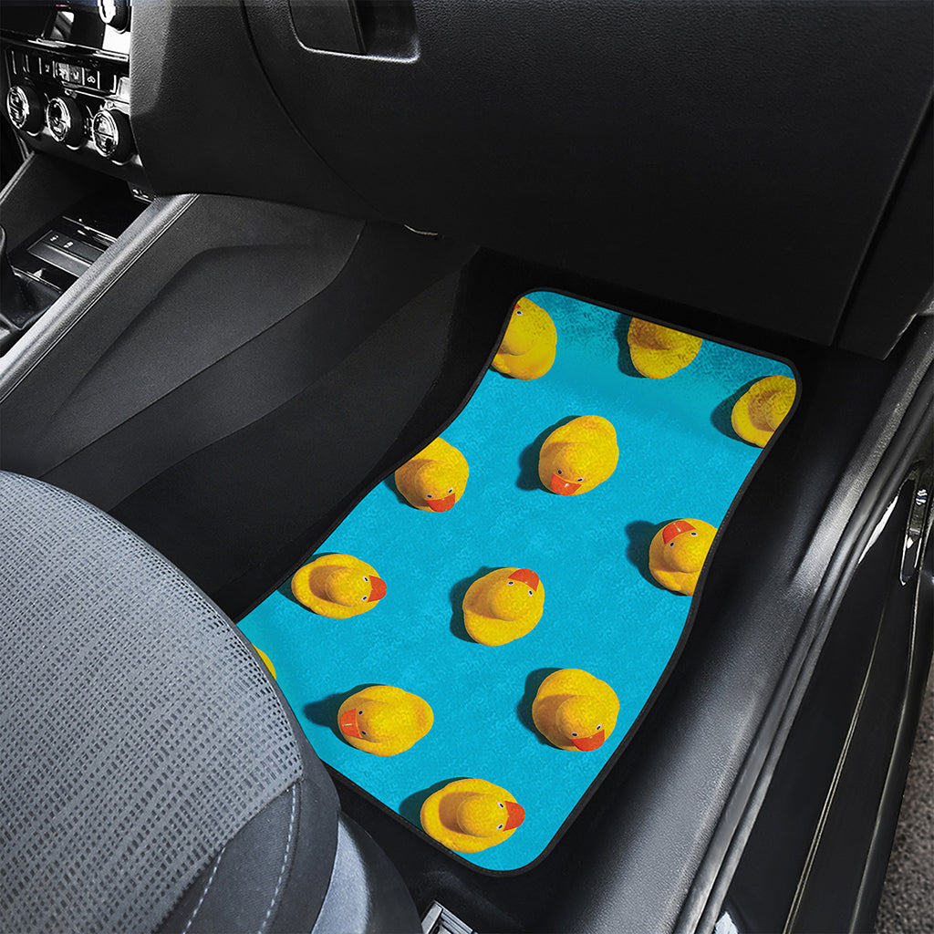 Yellow Rubber Ducks Print Front and Back Car Floor Mats