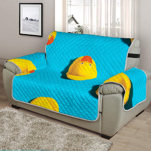 Yellow Rubber Ducks Print Half Sofa Protector