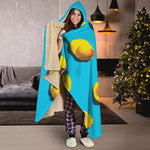 Yellow Rubber Ducks Print Hooded Blanket