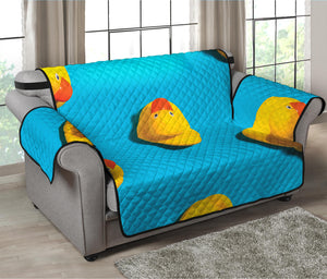 Yellow Rubber Ducks Print Loveseat Protector