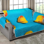 Yellow Rubber Ducks Print Loveseat Protector