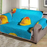 Yellow Rubber Ducks Print Loveseat Protector