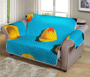 Yellow Rubber Ducks Print Loveseat Protector