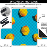 Yellow Rubber Ducks Print Loveseat Protector