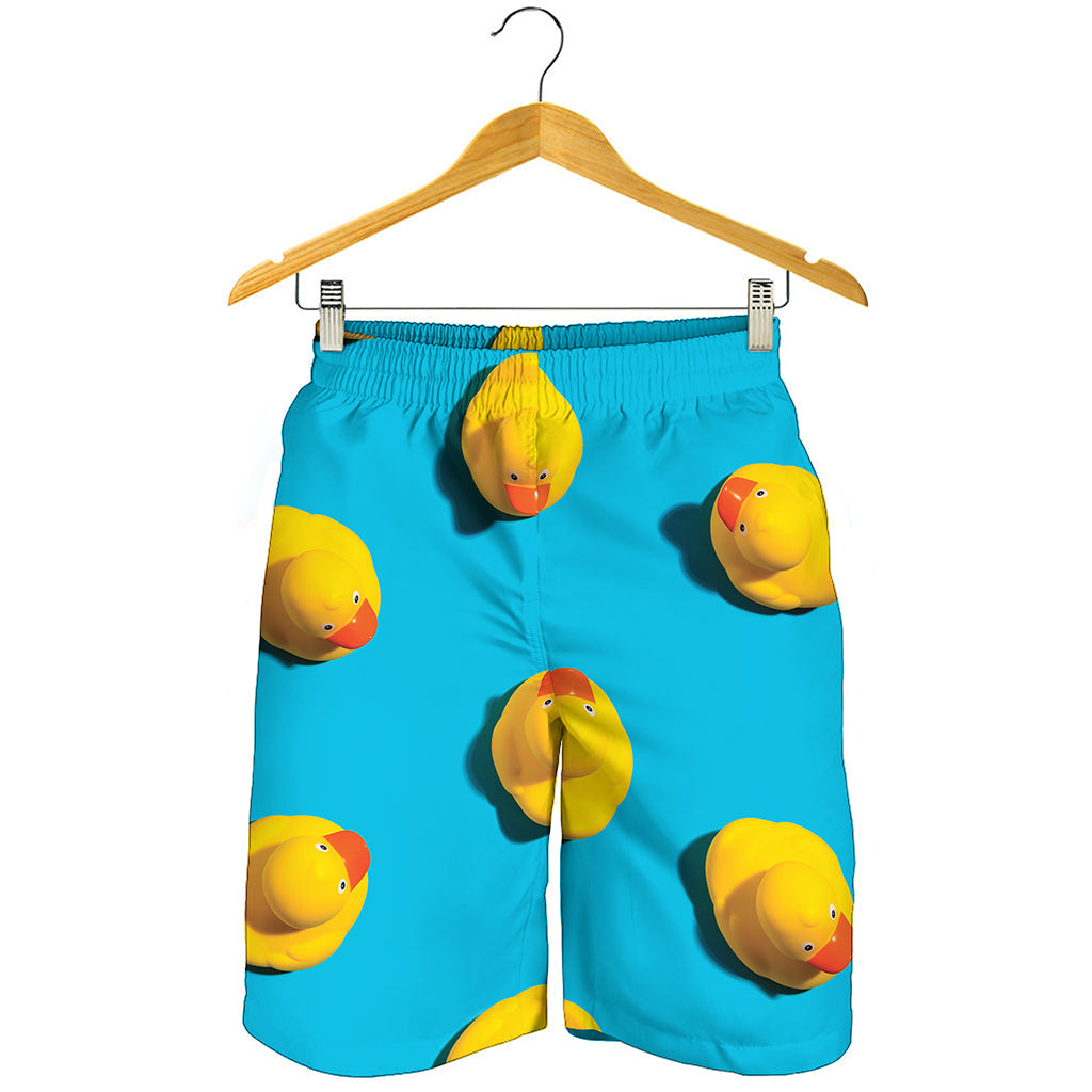 Yellow Rubber Ducks Print Men's Shorts