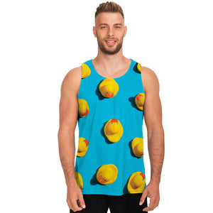 Yellow Rubber Ducks Print Men's Tank Top