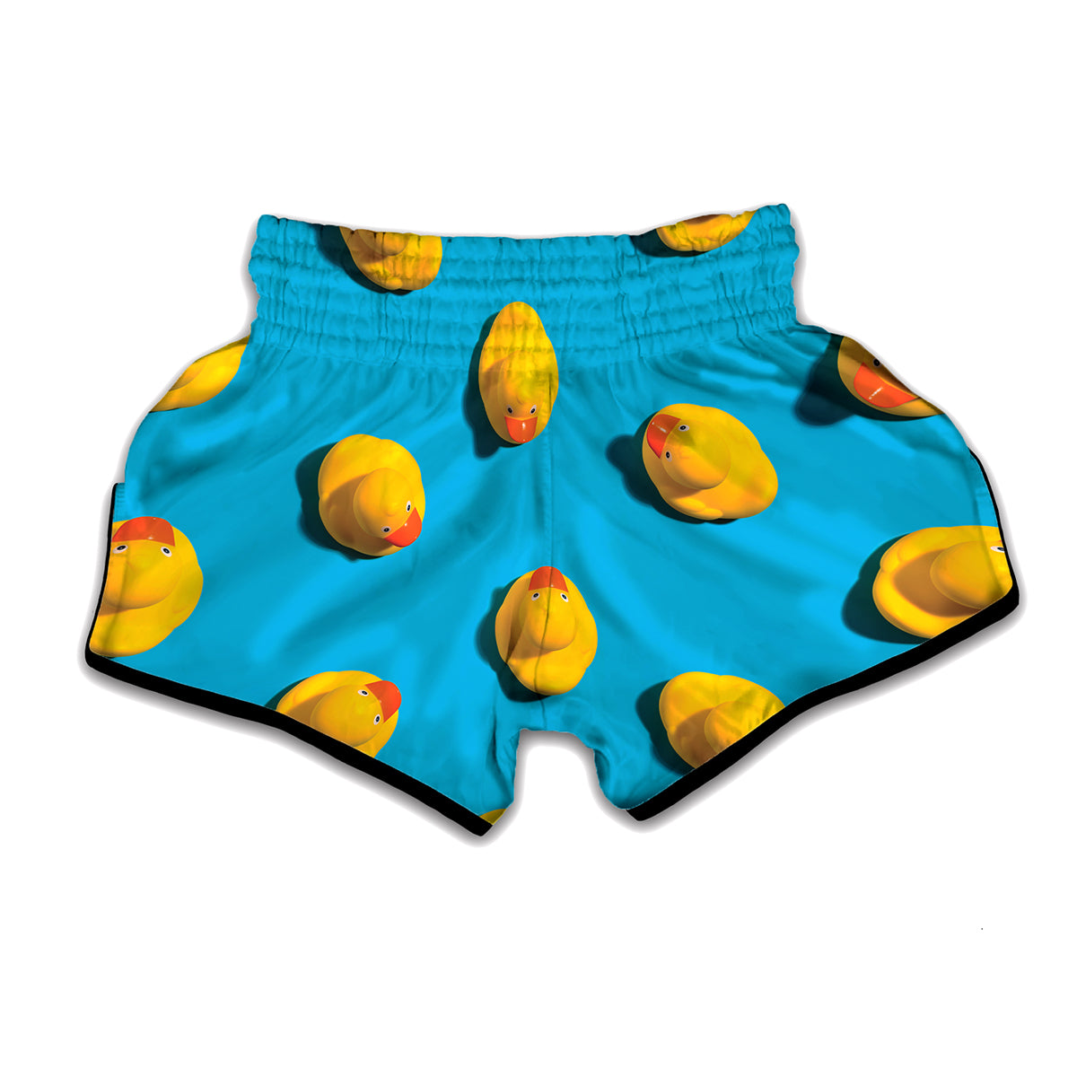 Yellow Rubber Ducks Print Muay Thai Boxing Shorts