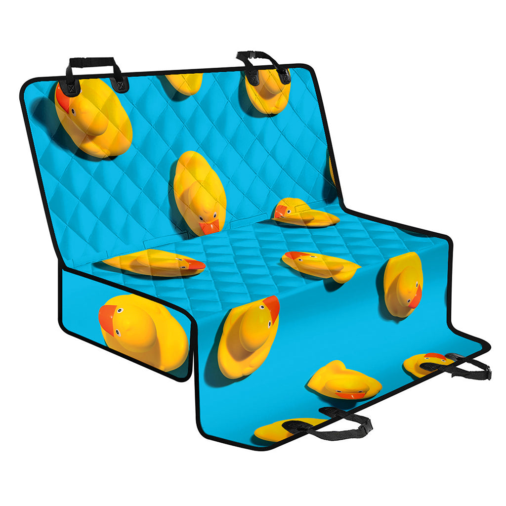 Yellow Rubber Ducks Print Pet Car Back Seat Cover